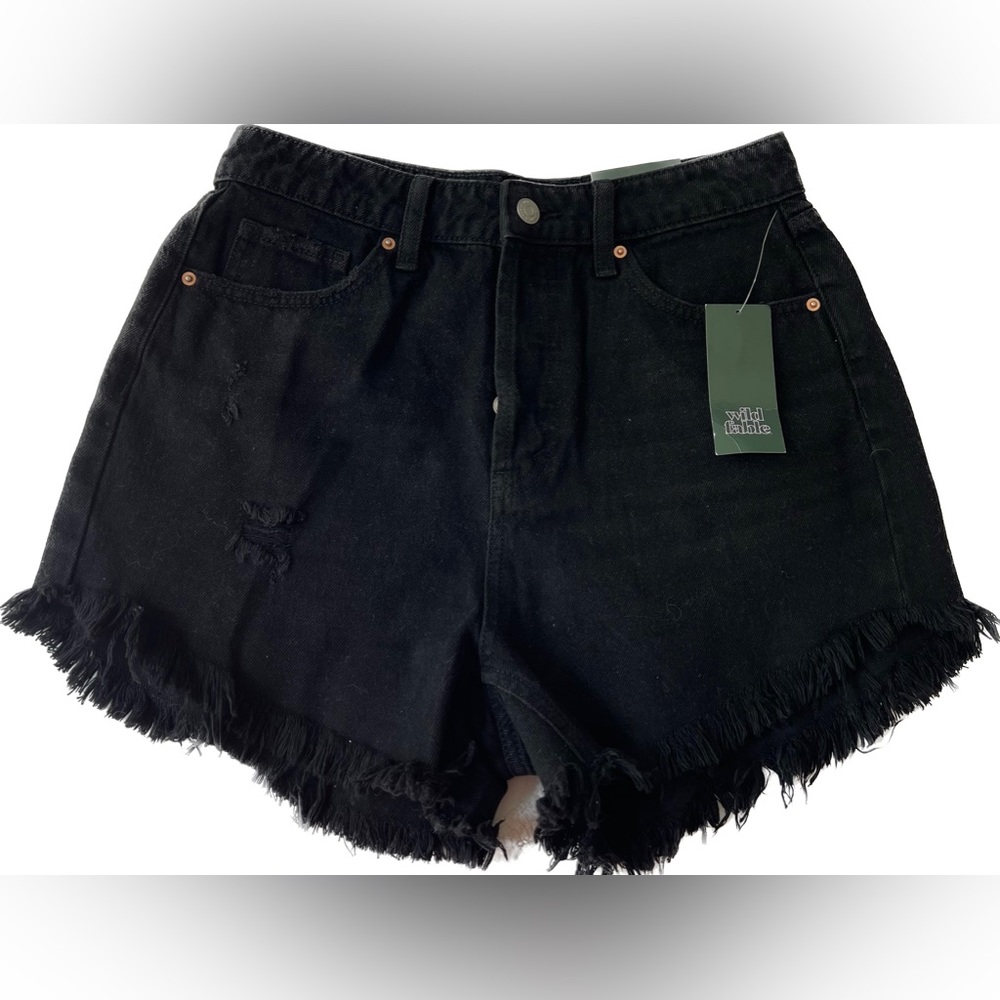 wild fable Highest Rise Shorts in Black